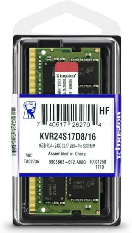 Photo de Barrette mémoire SODIMM DDR4 Kingston ValueRAM  2400Mhz 16Go (Vert)