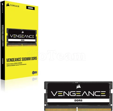 Photo de Barrette mémoire SODIMM DDR5 16Go Corsair Vengeance  4800MHz (Noir)