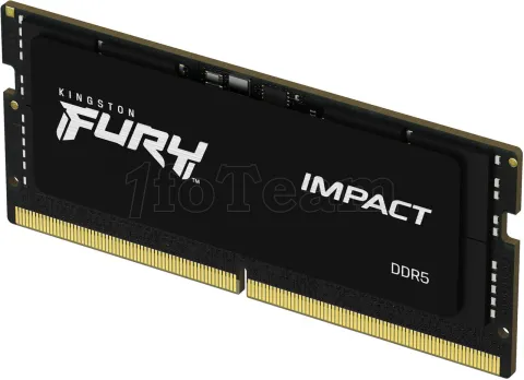 Photo de Barrette mémoire SODIMM DDR5 16Go Kingston Fury Impact  4800Mhz (Noir)