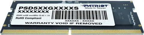 Photo de Barrette mémoire SODIMM DDR5 16Go Patriot Signature Line  5600MHz (Noir)