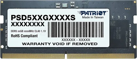 Photo de Barrette mémoire SODIMM DDR5 16Go Patriot Signature Line  5600MHz (Noir)