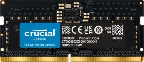 Photo de Barrette mémoire SODIMM DDR5 32Go Crucial  4800Mhz (Noir)