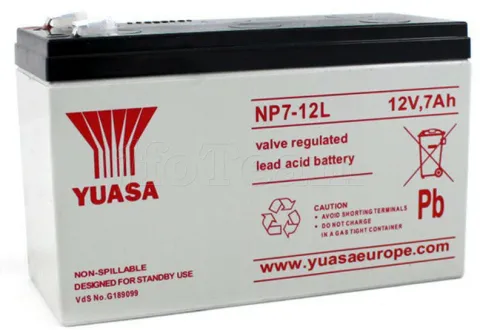 Photo de Batterie accumulateur au plomb Yuasa NP7-12L - 12V 7Ah