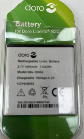 Photo de Batterie de rechange DORO pour Liberto 820 - XD15021108007740 -- Id : 142642