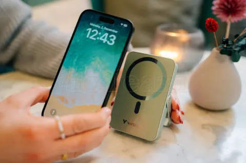 Photo de Batterie externe Magnétique sans fil Verbatim Charge'n'Go avec support - 10000mAh (Noir)