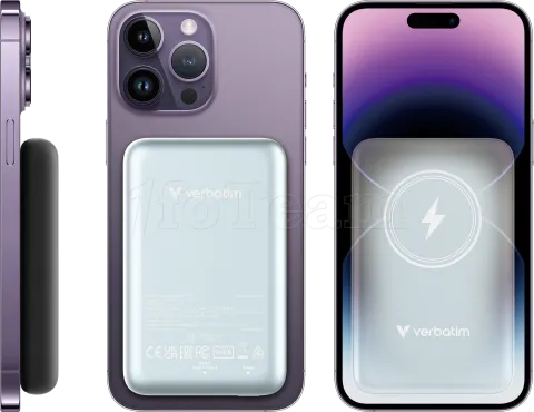Photo de Batterie externe sans fil magnétique Verbatim Charge'N'Go - 10000 mAh (Bleu)