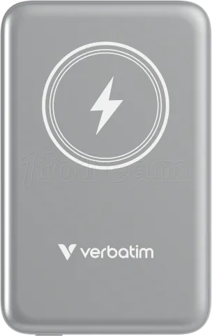 Photo de Batterie externe sans fil magnétique Verbatim Charge'N'Go - 10000 mAh (Gris)