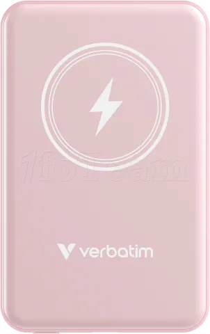 Photo de Batterie externe sans fil magnétique Verbatim Charge'n'Go - 5000mAh (Rose)