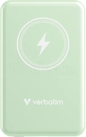 Photo de Batterie externe sans fil magnétique Verbatim Charge'n'Go - 5000mAh (Vert)
