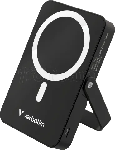 Photo de Batterie externe sans fil magnétique Verbatim Charge'n'Go avec support - 10000mAh (Noir)