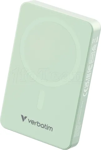 Photo de Batterie externe sans fil magnétique Verbatim Charge'N'Go Essentials - 10000mAh (Vert)