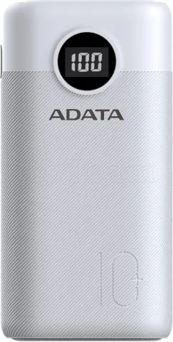 Photo de Batterie externe USB Adata P10000QCD - 10000mAh 22,5W (Blanc)