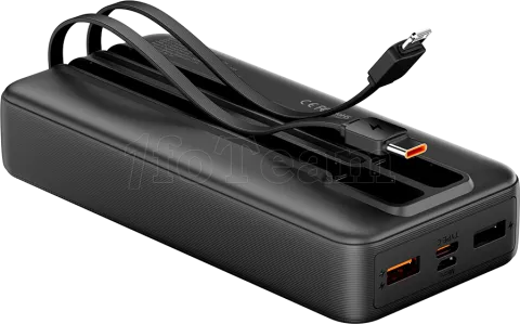 Photo de Batterie externe USB avec écran Vention - 20000mAh 22.5W (Noir) + Cables USB/C + Lightning inclus (Noir)