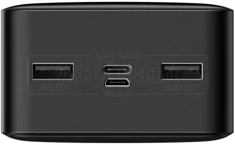 Photo de Batterie externe USB Baseus Bipow Digital Display - 30000mAh 15W (Noir)
