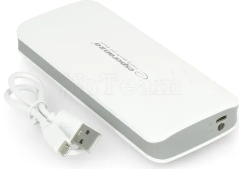 Photo de Batterie externe USB Esperanza Radium - 8000mAh (Blanc/Gris)