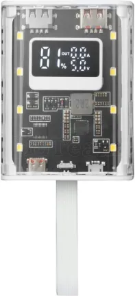 Photo de Batterie externe USB Mars Gaming MPK - 10000mAh (Transparent/Blanc)