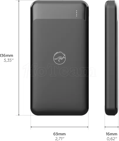 Photo de Batterie externe USB Mobility Lab - 9000mAh (Noir)