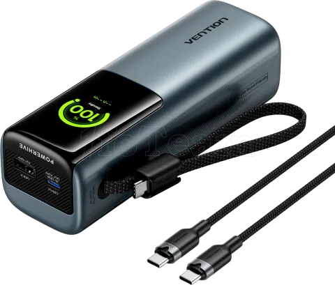 Photo de Batterie externe Vention FKGH0 + 1x USB-C 27000mAh (Gris)