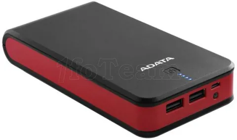Photo de Batterie USB portable Adata 20100 mAh pour tablettes/smartphones (Noir/Rouge))