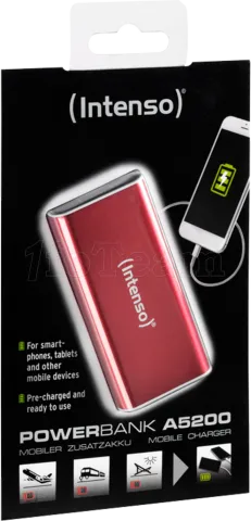 Photo de Batterie USB portable Intenso A5200 - 5200 mAh pour tablettes/smartphones (Rouge)