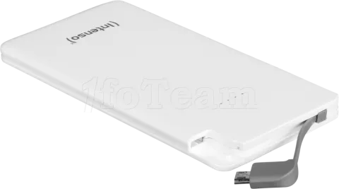 Photo de Batterie USB portable Intenso S5000 Slim - 5000 mAh pour tablettes/smartphones (Blanc)