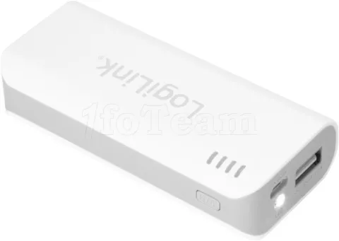 Photo de Batterie USB portable LogiLink PA0084 - 5000 mAh pour tablettes/smartphones (2 connecteurs + lampe torche)
