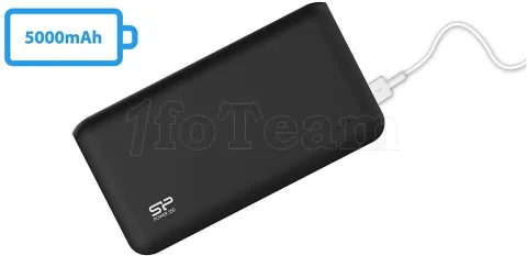 Photo de Batterie USB portable Silicon Power 5000 mAh pour tablettes/smartphones (Noir)