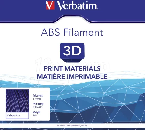 Photo de Bobine de Filament ABS Verbatim 1,75 mm - 1 Kg (Bleu)