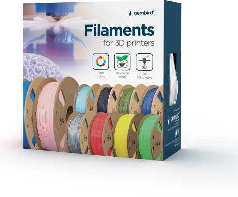 Photo de Bobine de Filament PET-G 3D Gembird Blanc Ø1.75mm - 1kg