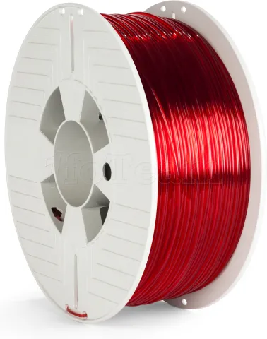 Photo de Bobine de Filament PET-G 3D Verbati Ø1.75mm - 1kg (Rouge Transparent)