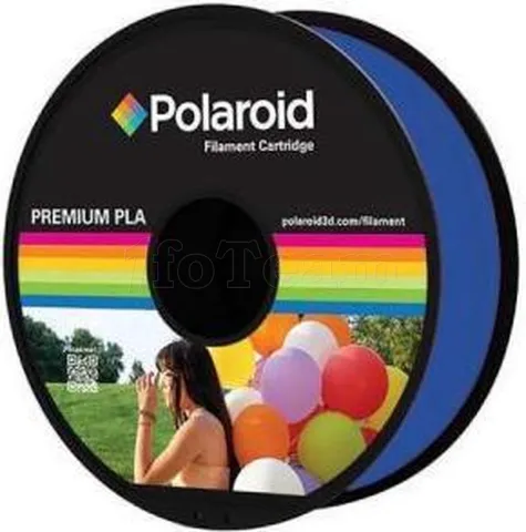 Photo de Bobine de Filament PLA Polaroid Premium 1,75 mm - 1Kg (Transparent Bleu)