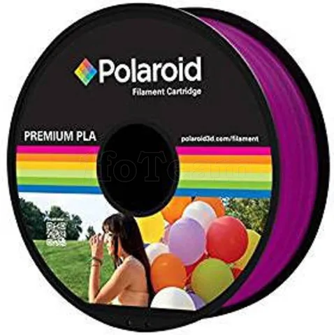 Photo de Bobine de Filament PLA Polaroid Premium 1,75 mm - 1Kg (Transparent Violet)