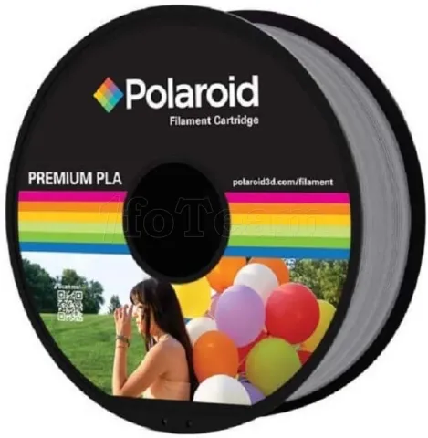 Photo de Bobine de Filament PLA Polaroid Premium 1,75mm - 1Kg (Argent)