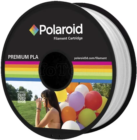 Photo de Bobine de Filament PLA Polaroid Premium 1,75mm - 1Kg (Blanc)