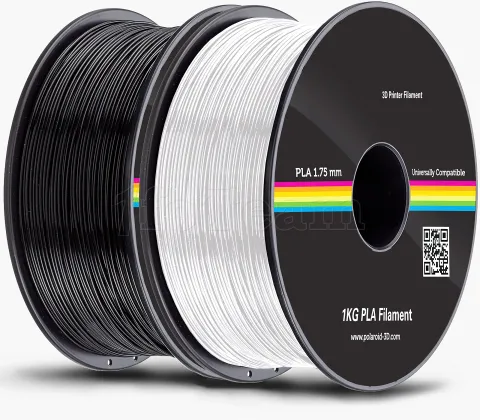 Photo de Bobine de Filament PLA Polaroid Premium 1,75mm - 1Kg (Noir)