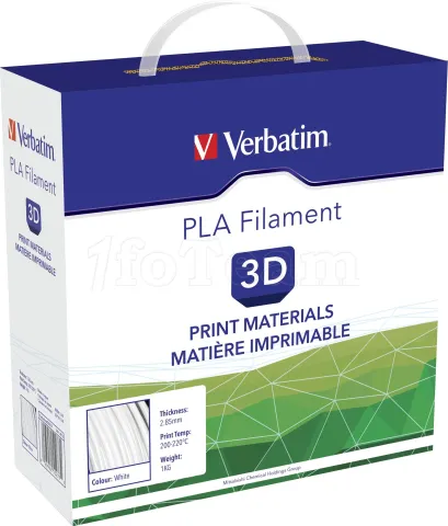 Photo de Bobine de Filament PLA Verbatim 2,85 mm - 1 Kg (Blanc)