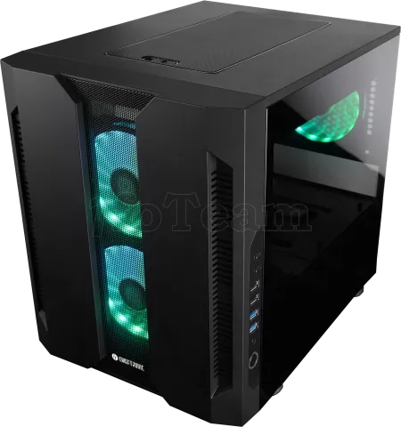Photo de Boitier Cube Micro ATX Chieftec Chieftronic M2 RGB avec panneaux vitrés (Noir)
