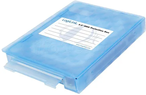 Photo de Boitier de protection LogiLink pour disque dur 2,5" (Bleu)