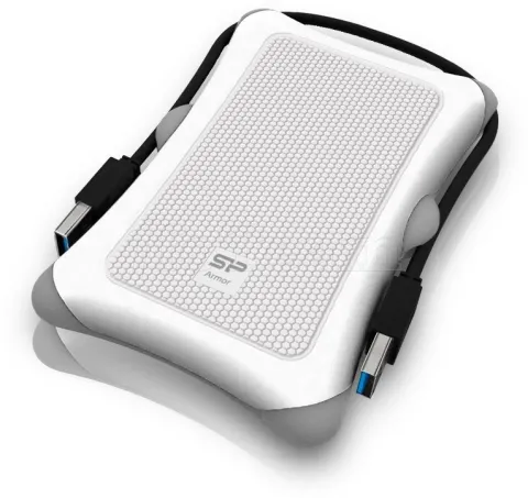 Photo de Boitier externe antichoc Silicon Power Armor A30 USB 3.0 - 2"1/2 S-ATA (Blanc/Gris)