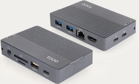 Photo de Boitier externe avec HUB USB-C 10 en 1 Tooq TQE-2242G - NVMe M.2 Type 2280 (Noir)