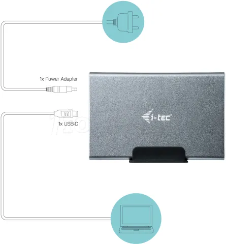 Photo de Boitier externe i-Tec Mysafe USB Type C 3.1 - 2x 2"1/2 S-ATA