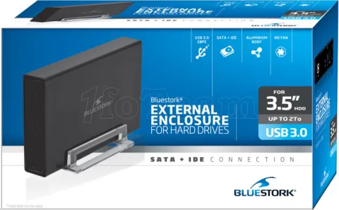 Photo de Boitier externe USB 3.0 Bluestork BS-EHD-35 Combo 30 USB 3.0 pour 3"1/2 Sata & IDE (Noir)