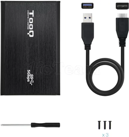 Photo de Boitier externe USB 3.0 TooQ TQE-2529 - S-ATA 2,5" (Noir)