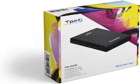 Photo de Boitier externe USB 3.1 TooQ TQE-2522 - S-ATA 2,5" (Noir)