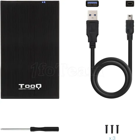 Photo de Boitier externe USB 3.1 TooQ TQE-2522 - S-ATA 2,5" (Noir)