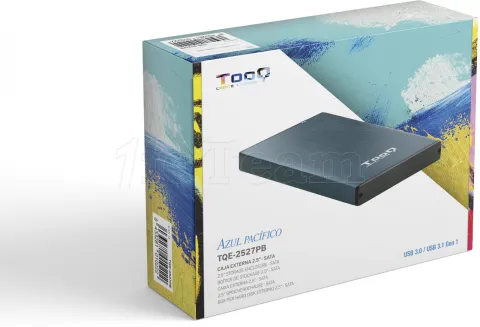 Photo de Boitier externe USB 3.1 TooQ TQE-2527 - S-ATA 2,5" (Bleu)