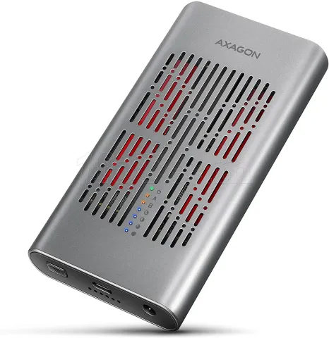 Photo de Boitier externe USB 3.2 Axagon Clone Master Box - 2x NVMe M.2 Type 2280 (Argent)