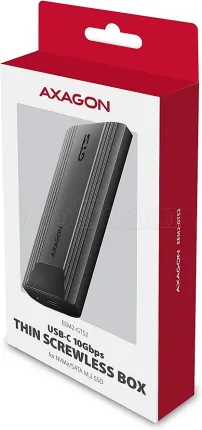 Photo de Boitier externe USB 3.2 Axagon EEM2-GTS2 - S-ATA/NVMe M.2 Type 2280 (Argent)