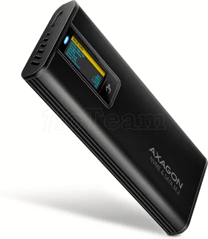 Photo de Boitier externe USB 3.2 Axagon EEM2-SD2B - S-ATA/NVMe M.2 Type 2280 (Noir)