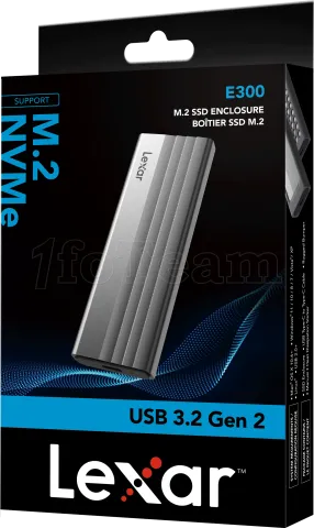 Photo de Boitier externe USB 3.2 Lexar E300 - NVMe M.2 Type 2280 (Argent)